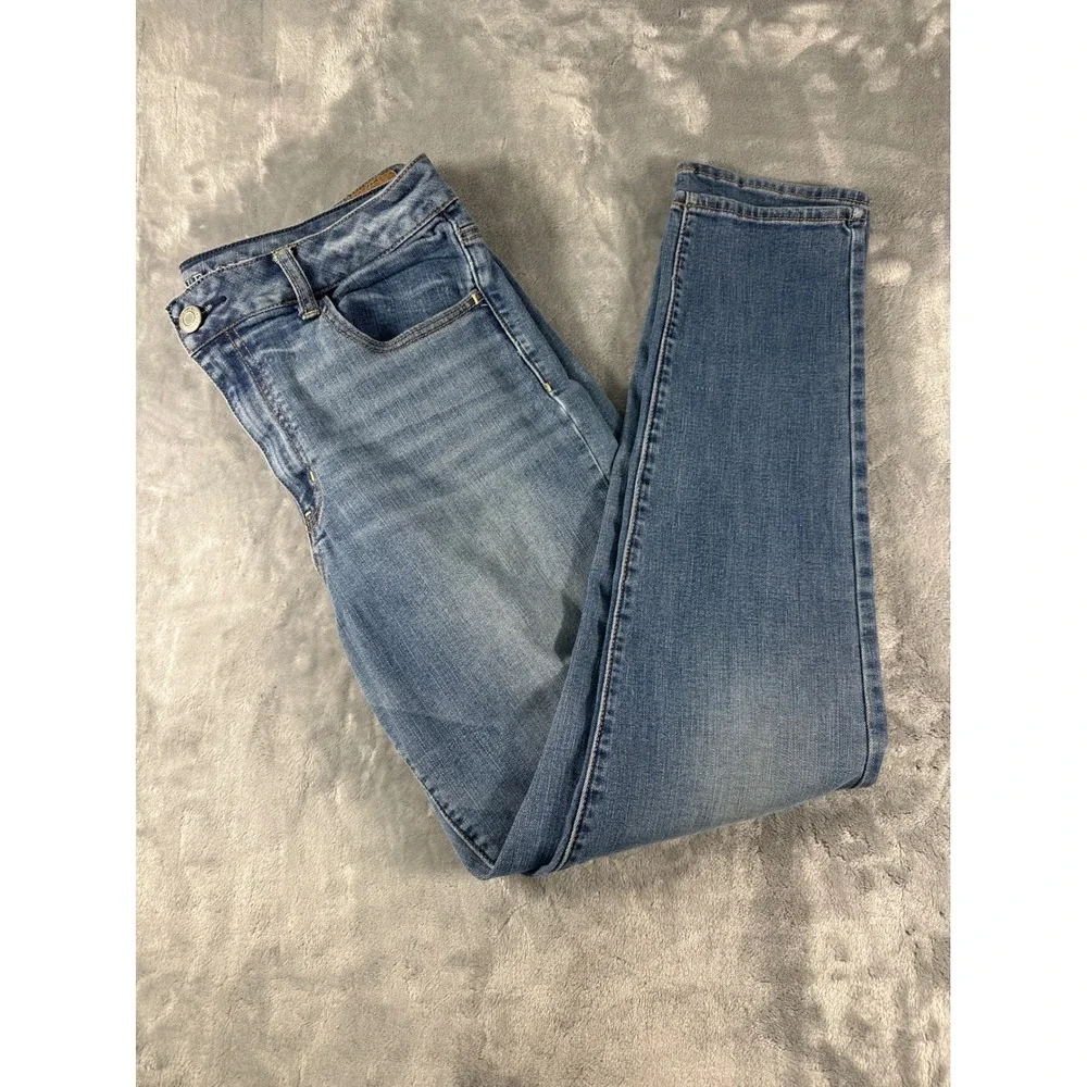 American Eagle Outfitters Hi-Rise Jegging Super Stretch BlueJeans Size14 Regular